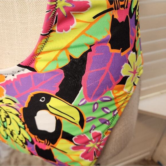 FREE PEOPLE NEW MOVEMENT TOUCAN TROPICAL BATHING SUITE SIZE XL - Picture 7 of 9